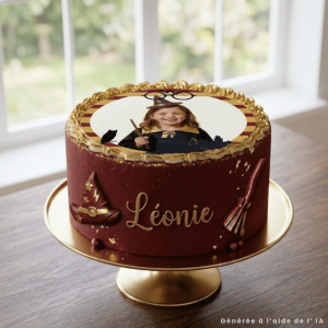 Foto comestible escuela de magia redonda para personalizar