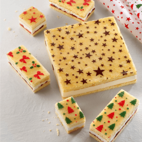 Transferencia para tartas con diseño de estrella navideña - Modécor