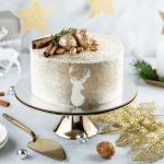 Purpurina dorada comestible para pasteles elegantes y brillantes.