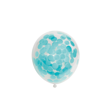 Globo para revelar el sexo del bebé con confeti azul