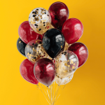 Globos de confeti dorados para un arco de globos