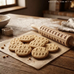 Rodillo con diseño de árbol de Navidad para galletas de mantequilla navideñas