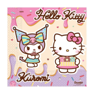 20 servilletas de papel de Hello Kitty Kuromi