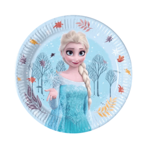 Platos de papel de cumpleaños de Frozen, 19,5 cm