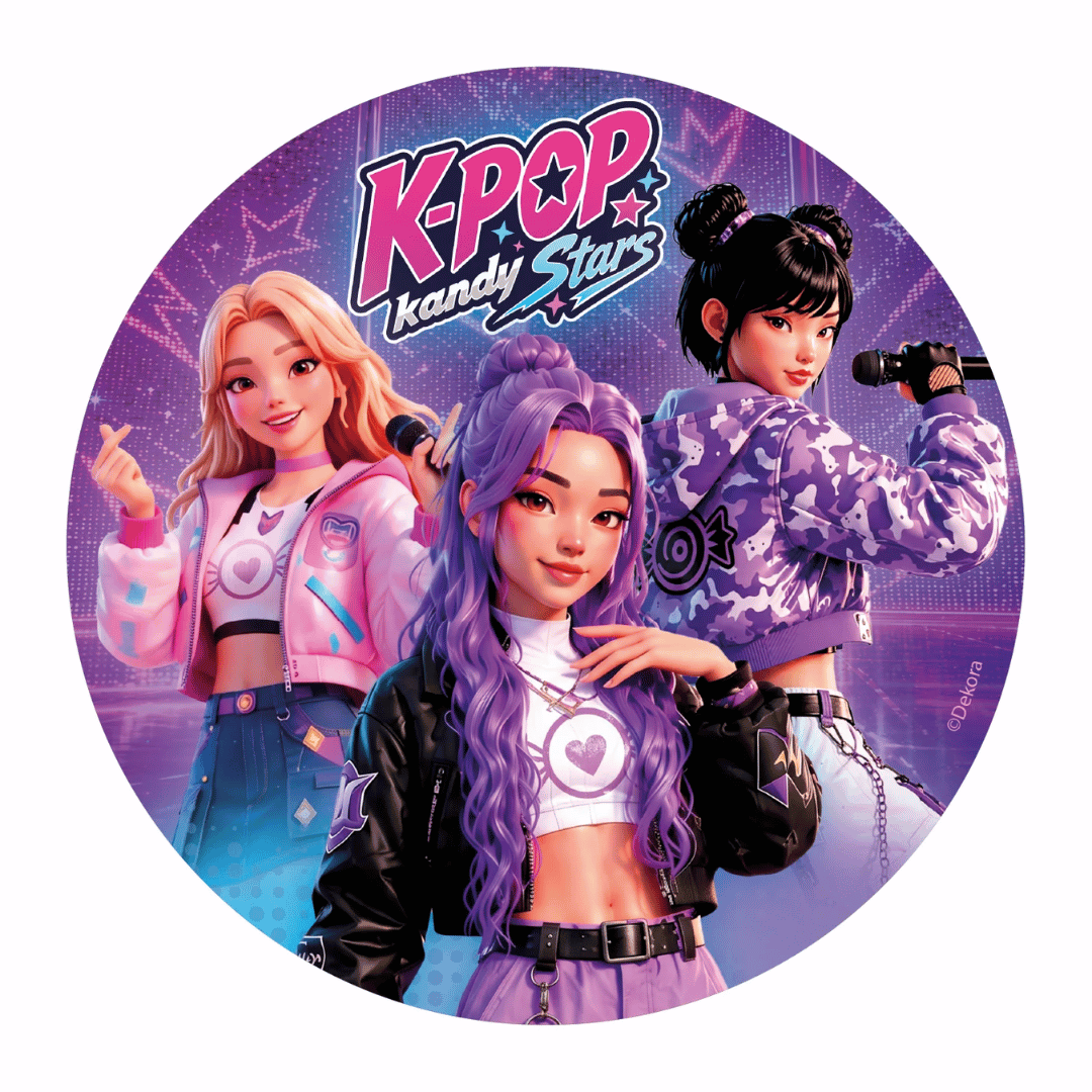 Disco de oblea K-pop Kandy Stars de 20 cm - Dekora