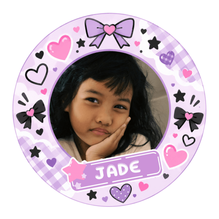 Photo comestible 20cm kawaii personnalisable