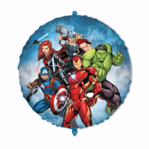 Globo de aluminio de 46 cm de los Vengadores para cumpleaños de Marvel