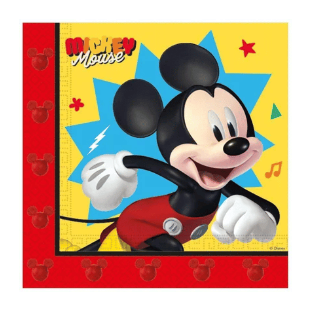 Servilletas de papel de cumpleaños de Mickey Mouse