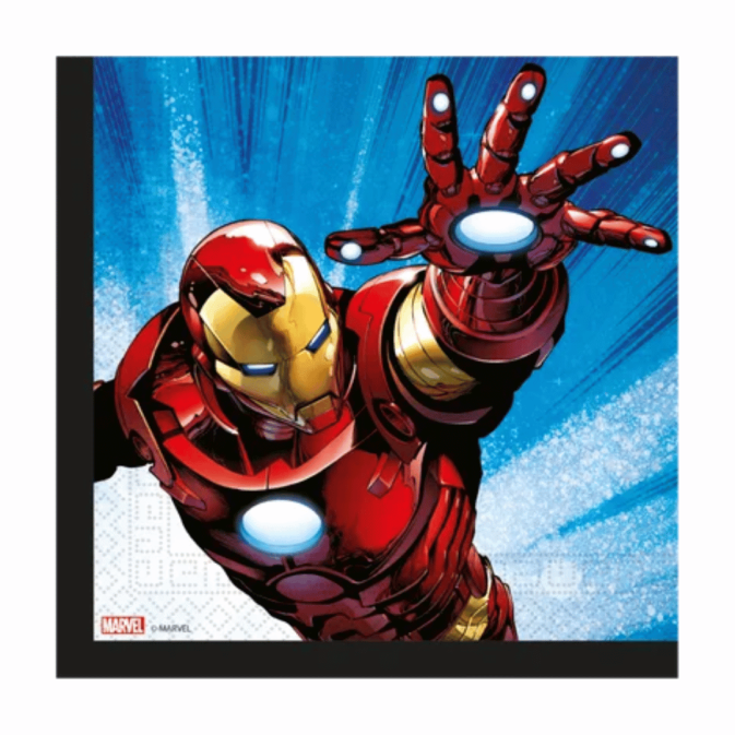 Servilleta de cumpleaños de Iron Man de 2 capas