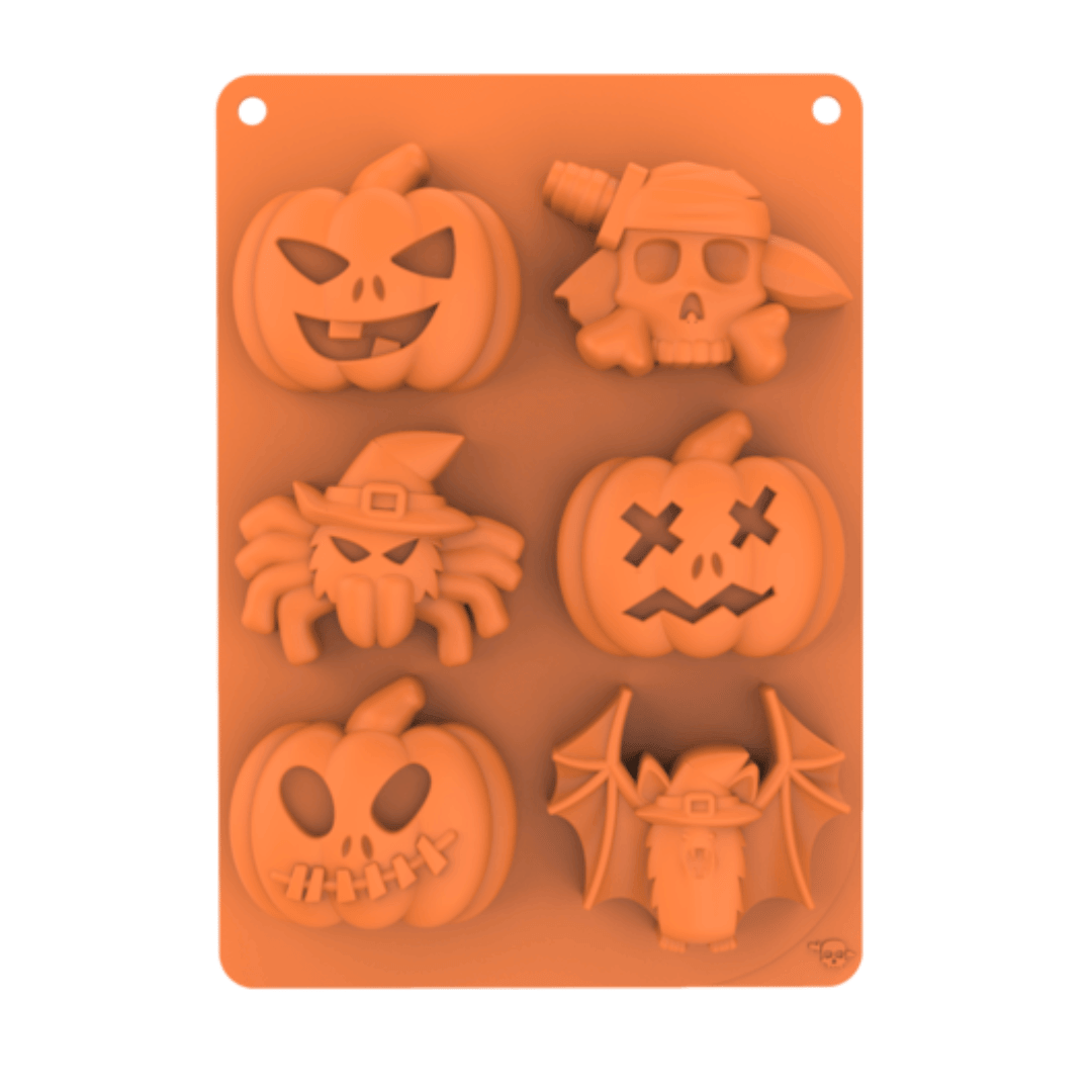 Moldes de silicona para tartas de Halloween: calabaza, murciélago y calavera - Cécoa Paris