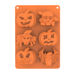Moldes de silicona para tartas de Halloween: calabaza, murciélago y calavera - Cécoa Paris