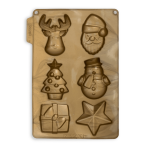 Molde de silicona para pasteles individuales de Navidad