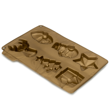 Molde de silicona para mini pasteles navideños