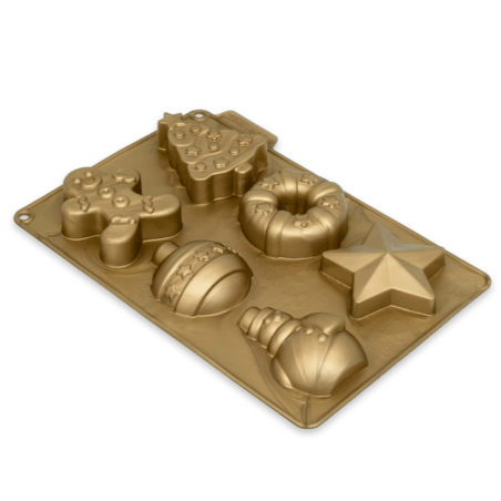 Molde de silicona para 6 pasteles navideños festivos