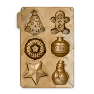 Molde de silicona para 6 mini pasteles navideños individuales