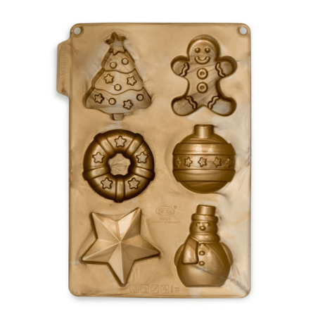 Molde para 6 pasteles individuales de Navidad Cecoa Paris