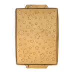 Tapete texturizado para bizcocho con estampado de estrellas navideñas.