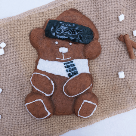 Tarta navideña decorada con un osito de peluche - Cécoa Paris