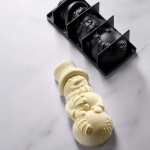 Molde para tronco de Navidad helado con diseño de muñeco de nieve - Pavoni Italia