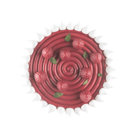 Decoración de tarta trompe l'oeil con frutos del bosque - Pavoni Italia