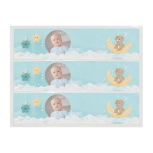 Esquema de bautismo de niño personalizable para pastel