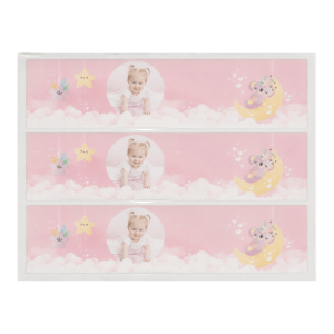 Esquema de bautizo de niña personalizable para tarta