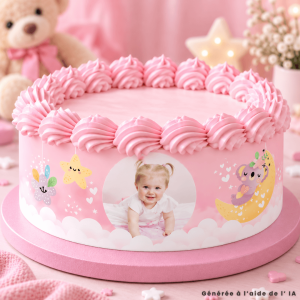 Contornos de pastel de baby shower comestibles y personalizables