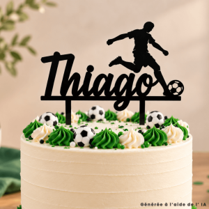 Cake Topper jugador de fútbol personalizable - colores de su elección