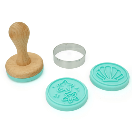 Sello de galleta de mantequilla para fiesta de cumpleaños de sirena
