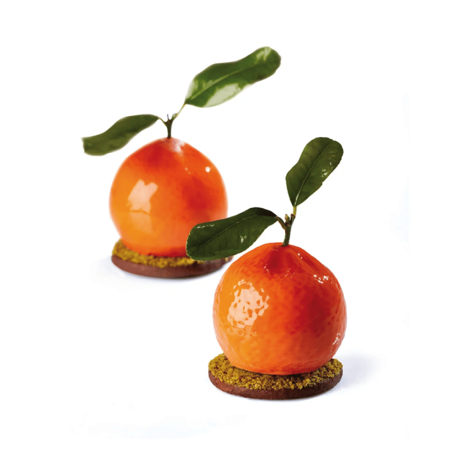 Molde de silicona 3D para tarta trompe l'oeil de mandarina