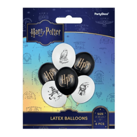 Globos de Harry Potter en blanco y negro
