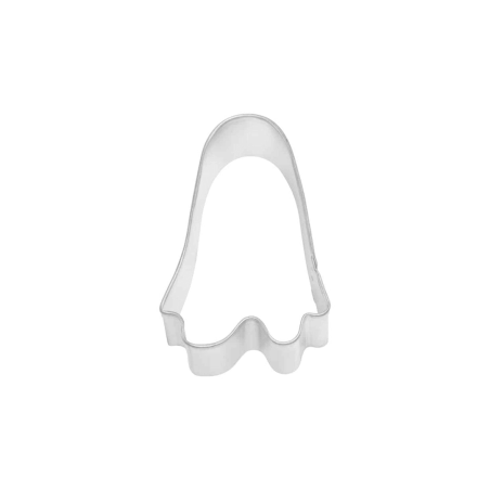 Cortador de galletas con forma de fantasma en acero inoxidable.