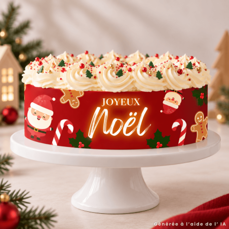 Contour de gâteau Joyeux Noël
