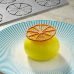 Decoración individual de postre rodaja de limón