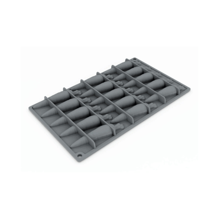 Molde de silicona para 20 pasteles de zanahoria con efecto trampantojo.