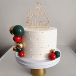 Adornos de bolas decorativas de moda para tartas navideñas