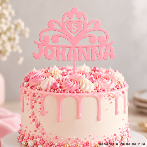 Topper de pastel de corona de princesa para personalizar