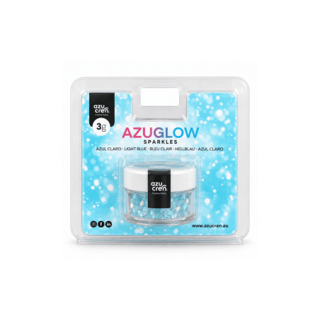 purpurina comestible azul cielo brillante