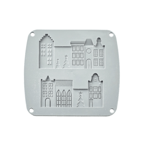Molde de silicona para pueblo navideño