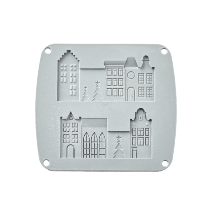 Molde de silicona para pueblo navideño