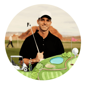 Foto comestible Ronda de golf 20 cm
