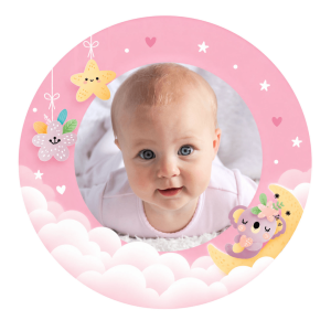 Foto comestible Bautismo Niña Ø 20 cm