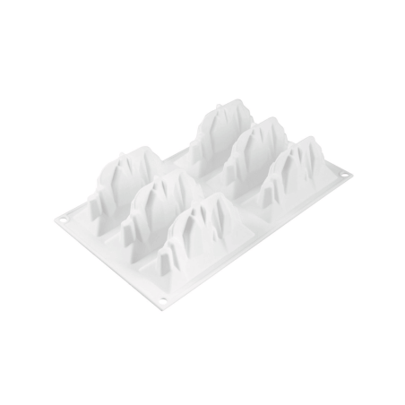 Molde Silikomart Dolomiti para 6 troncos navideños