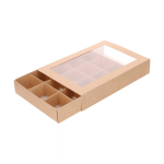 Caja de papel kraft para pasteles, galletas y bombones con separador - FunCakes