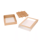 Juego de cajas de papel kraft para galletas y bombones Funcakes con ventana.