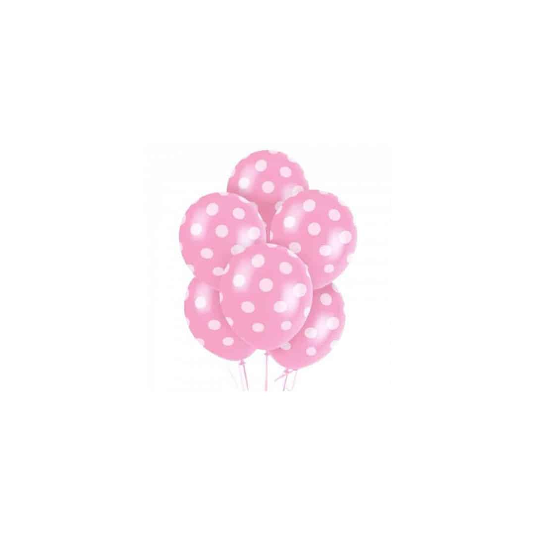 globos de lunares rosas