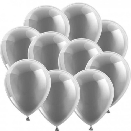Globos de nácar plateado.