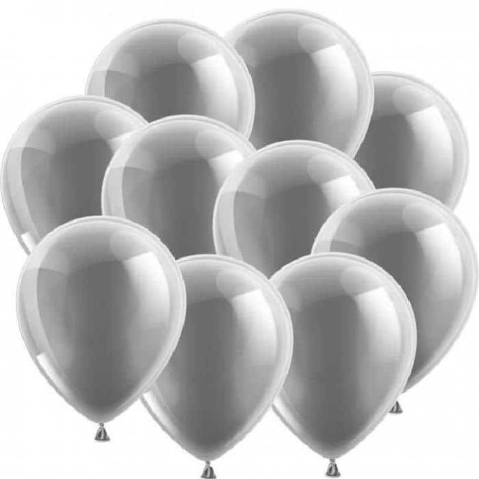 Globos de nácar plateado.