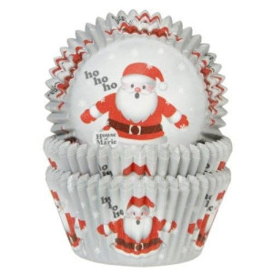 50 moldes de Papá Noel para cupcakes - 5 cm