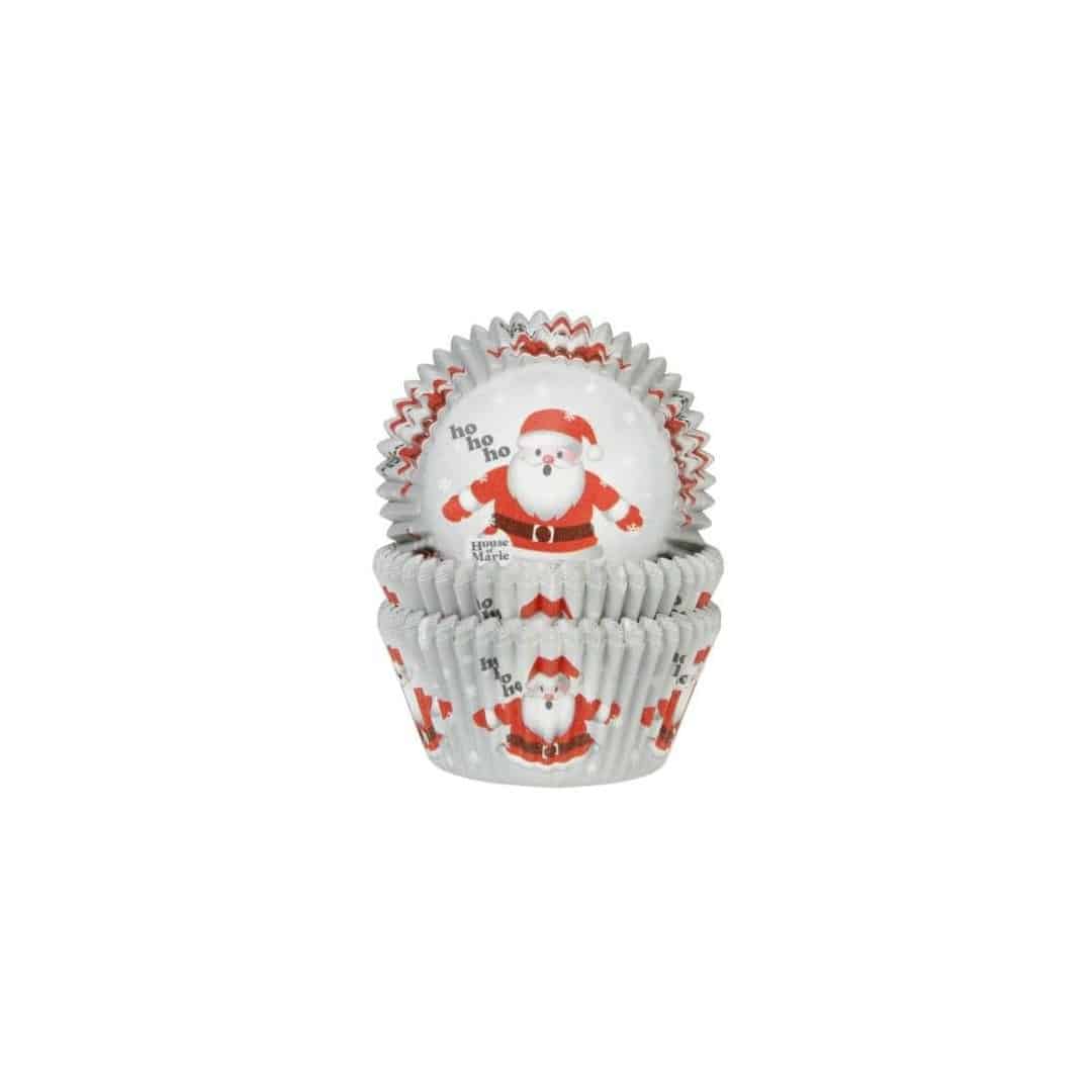 50 moldes de Papá Noel para cupcakes - 5 cm